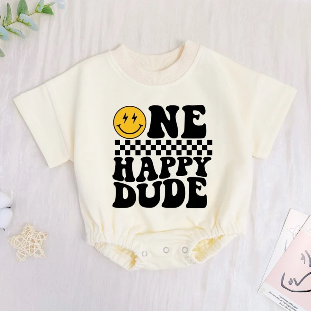 One Happy Dude onesie bodysuit